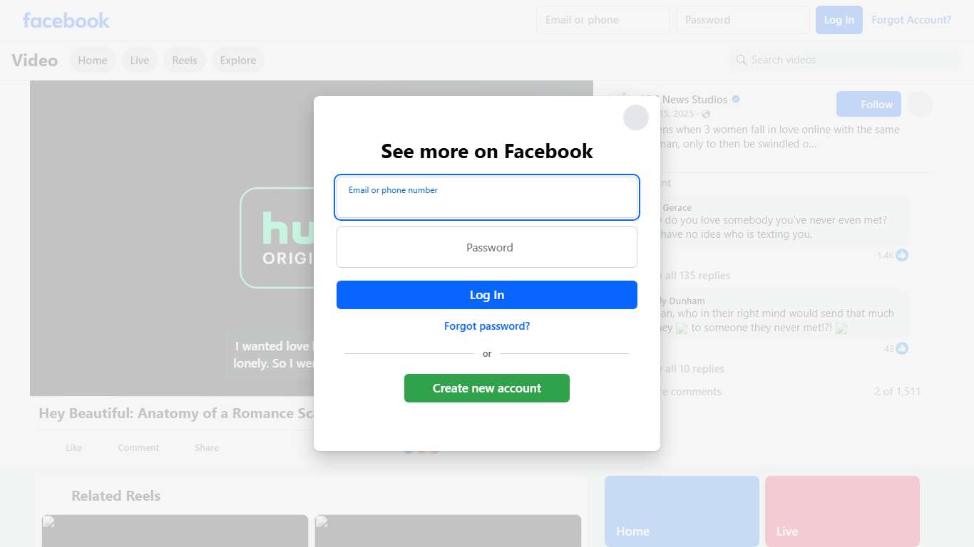 What happens when 3 women fall in love online with the same handsome man, only to then be swindled out of their money? Follow the shocking story and how they track him down in the new true crime docuseries - “Hey Beautiful: Anatomy of a Romance Scam” - streaming May 20, on Hulu. ABC News Studios Facebook