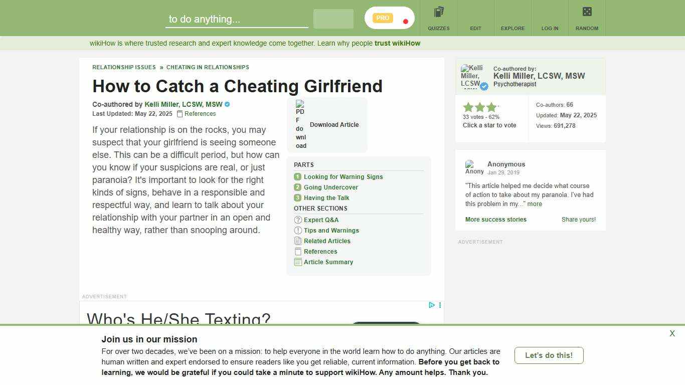 How to Catch a Cheating Girlfriend (with Pictures) - wikiHow